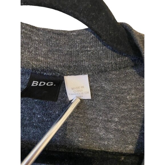 BDG Urban Outfitters Men Cardigan Charcoal Gray Size Large Button Down Pockets - Picture 7 of 8